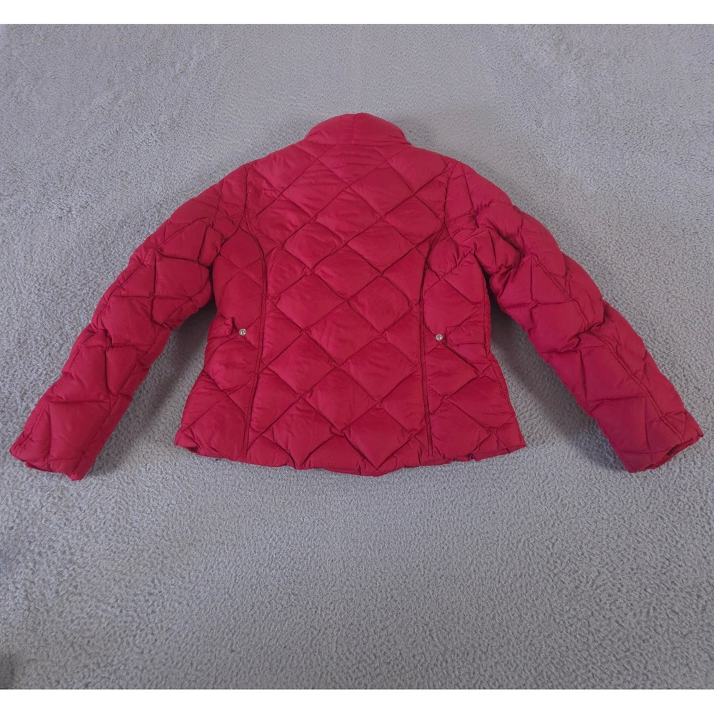 Eddie Bauer Jacket Womens L Red Puffer Diamond Quilted 700 Fill Power Goose Down - Picture 9 of 12